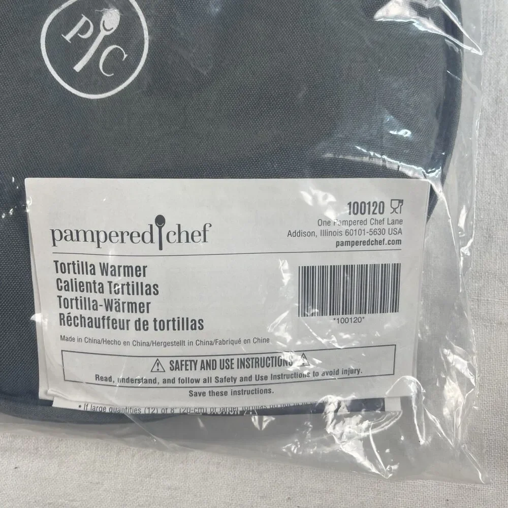 Pampered Chef Grey Tortilla Warmer #100120